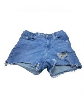 Levi’s high rise cut off distressed jean shorts size 27”